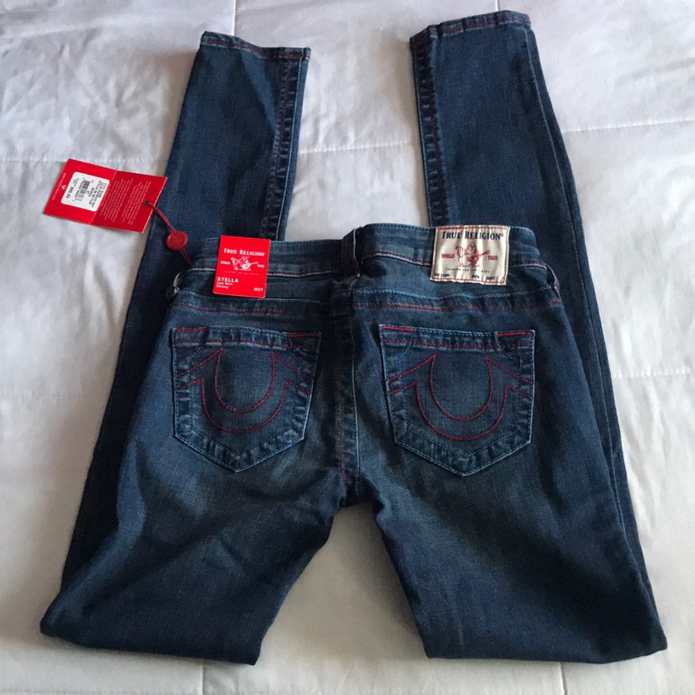 True Religion stella low rise skinny jeans size 27